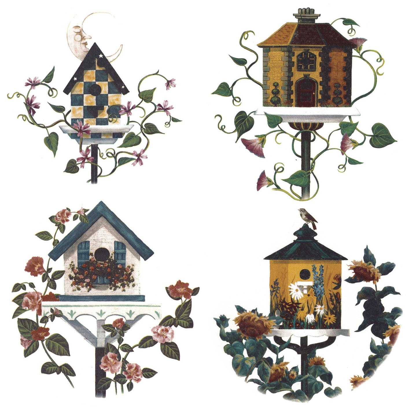 Birdhouses Overglaze Ceramic Decals