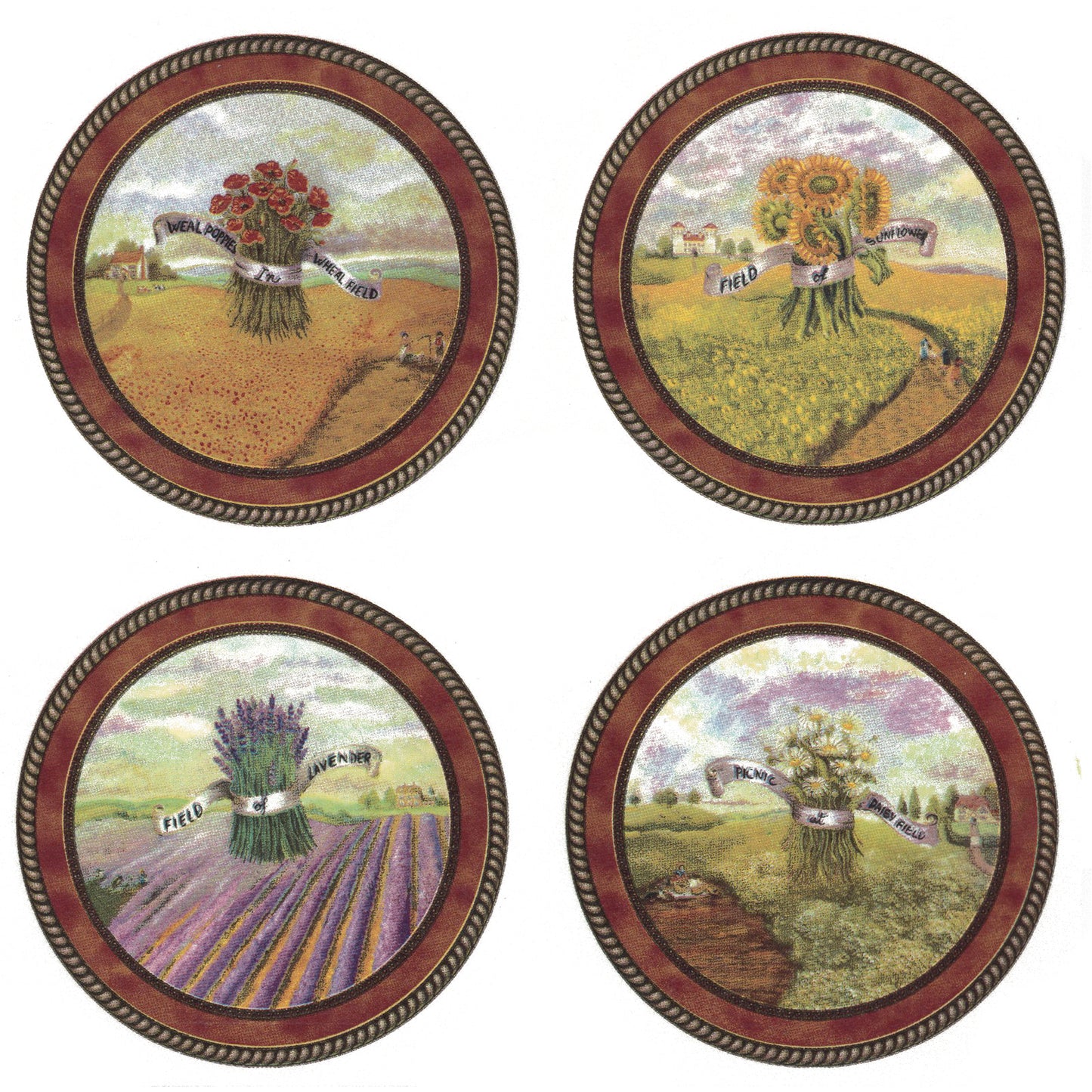 Farm Fields Daisy Sunflower Overglaze Ceramic Decals