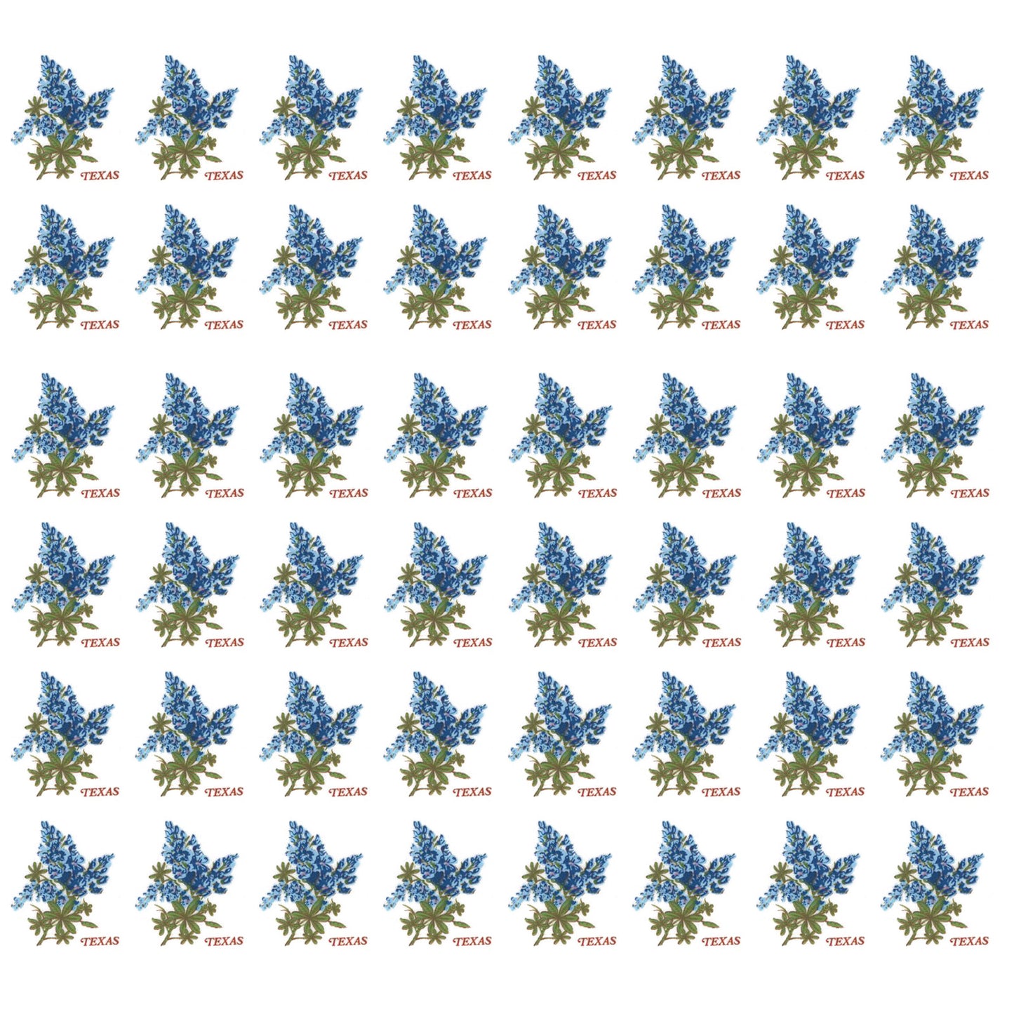 Flowers Texas Blue Bonnet Overglaze Ceramic Decals