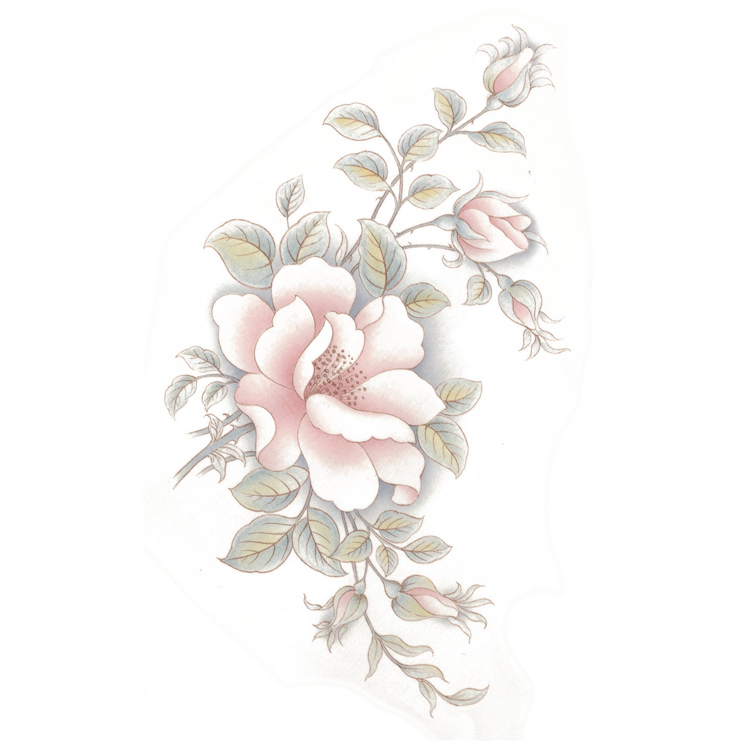 Flowers Geranium Contessa Peach Overglaze Ceramic Decals