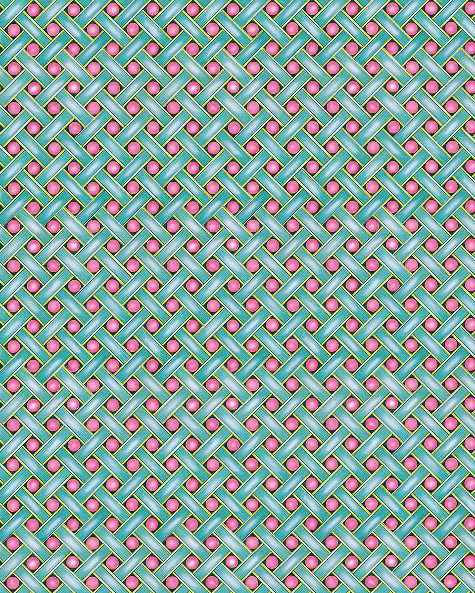 Allover Chintz Illusion Pattern 9 x 13.5 Inch Overglaze Ceramic Decal Sheet