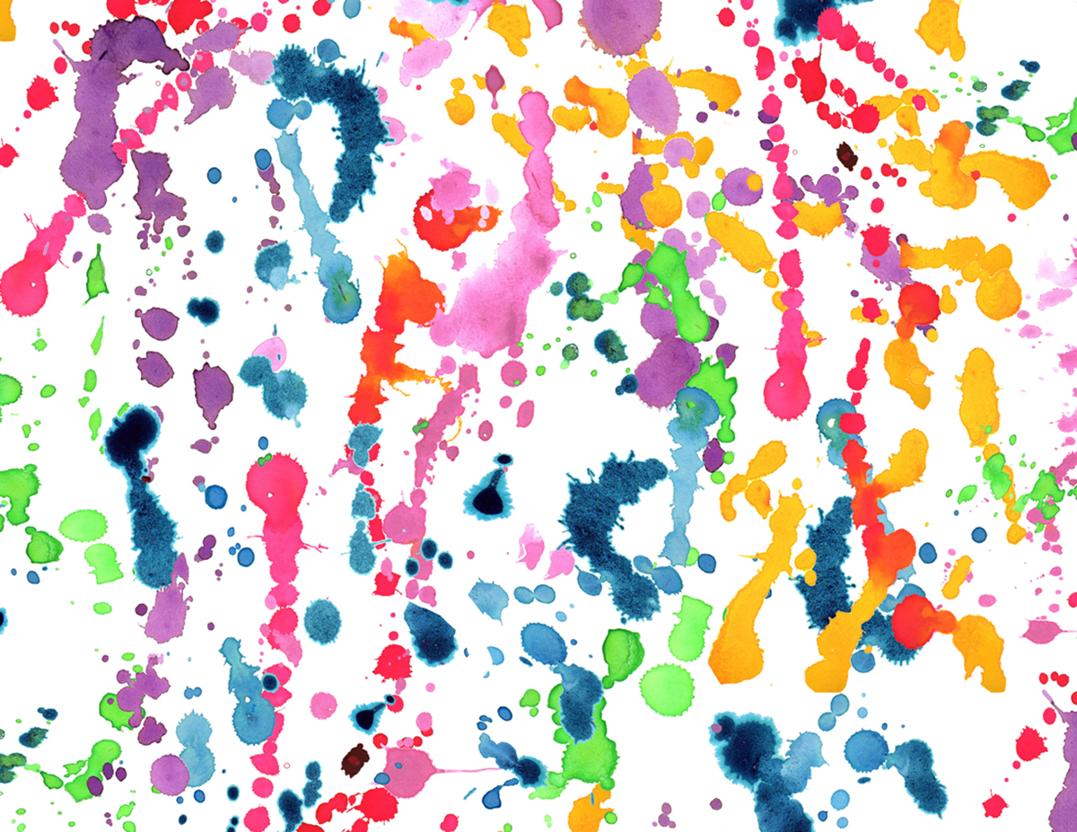 Allover Chintz Paint Splash 9 x 13.5 Inch Overglaze Ceramic Decal Sheet