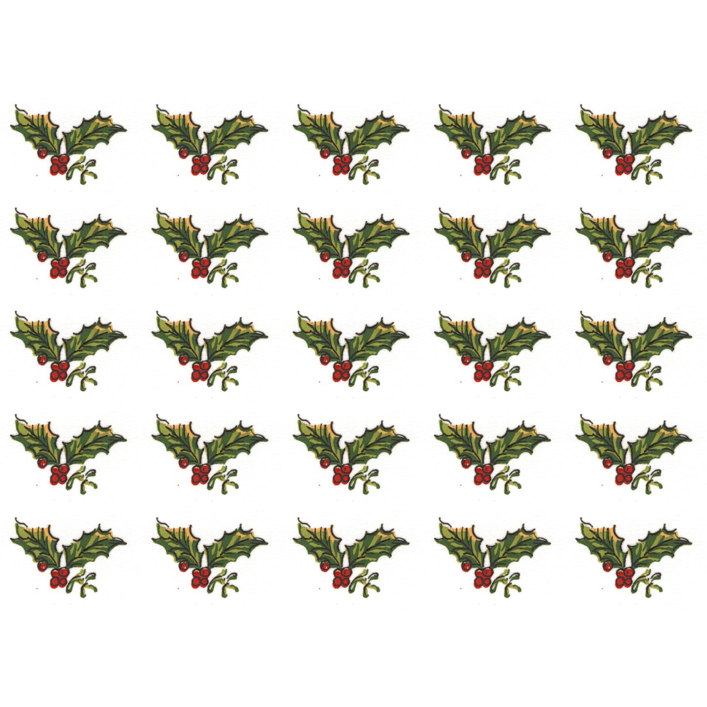 Christmas Holly Berries Bits Overglaze Ceramic Decals
