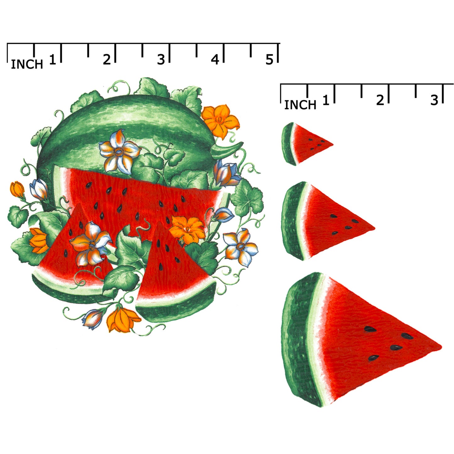 Watermelon Garden Sheet 14 pcs Overglaze Waterslide Ceramic Decal
