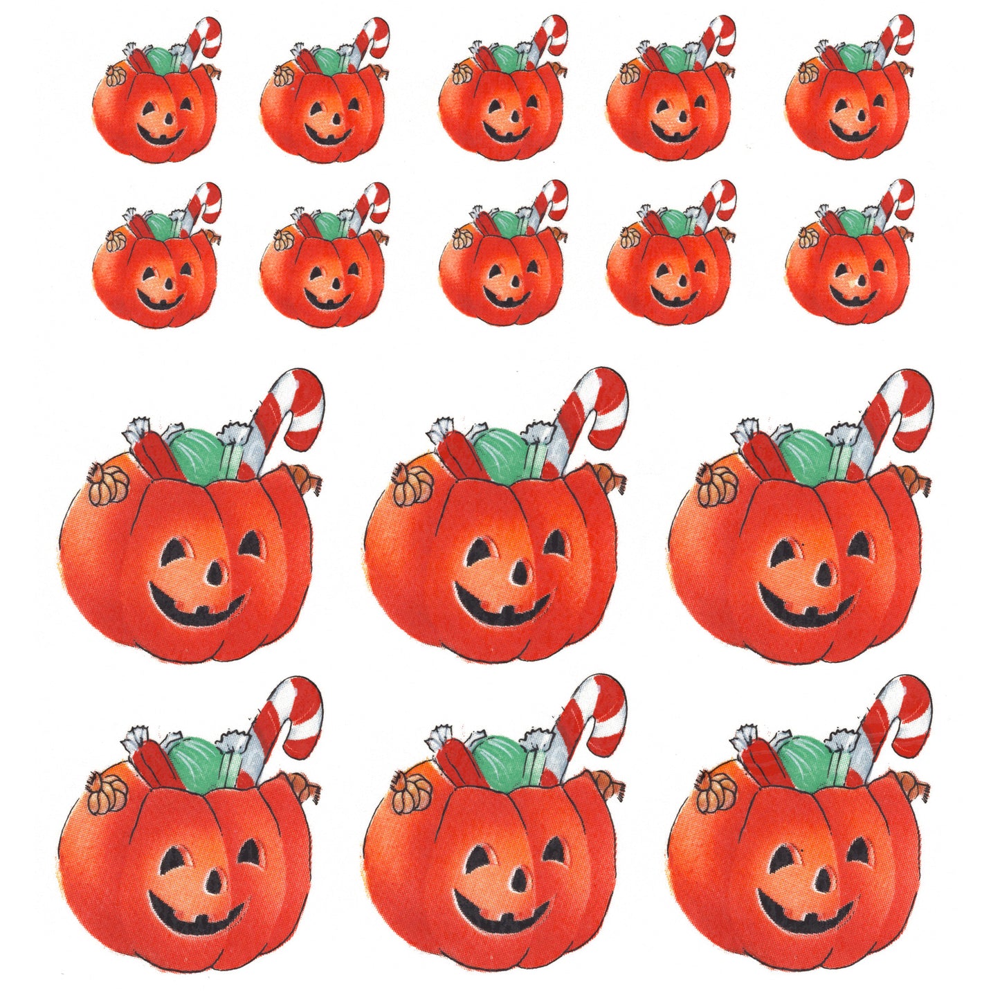 Halloween Pumpkins Overglaze Ceramic Decals