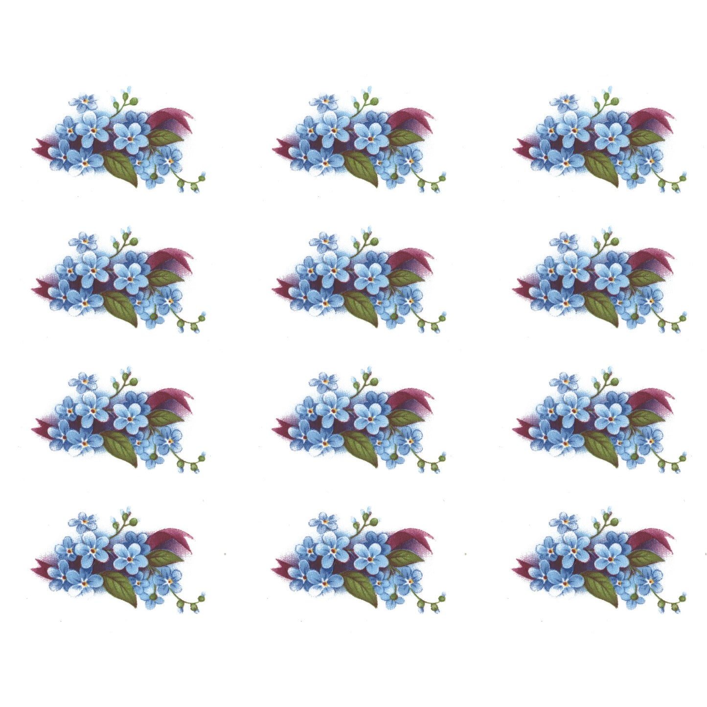 Forget Me Not Knot Blue Flowers Style S Overglaze Waterslide Ceramic Decals