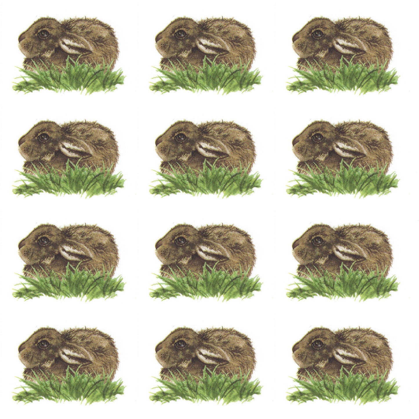 Brown Baby Bunny Rabbit Overglaze Waterslide Ceramic Decals