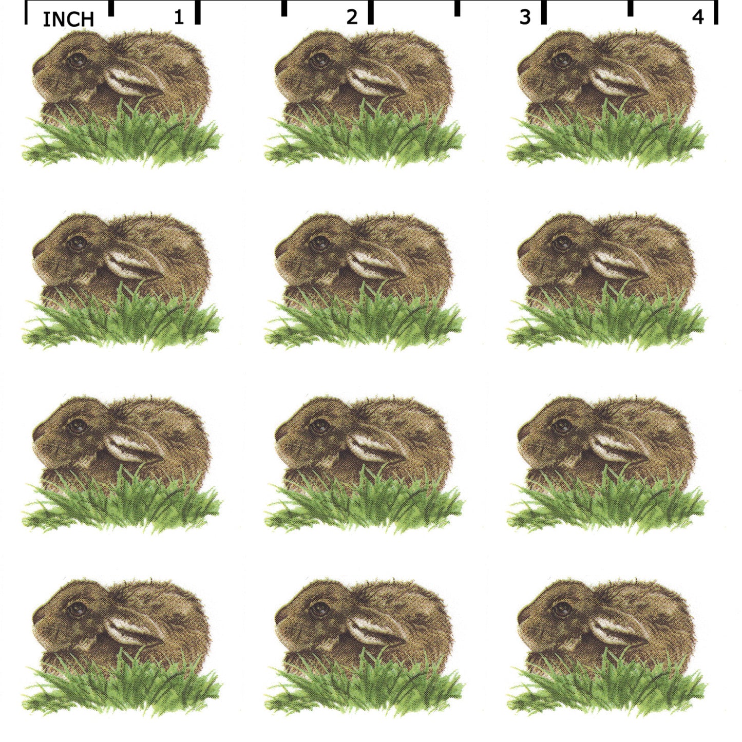 Brown Baby Bunny Rabbit Overglaze Waterslide Ceramic Decals