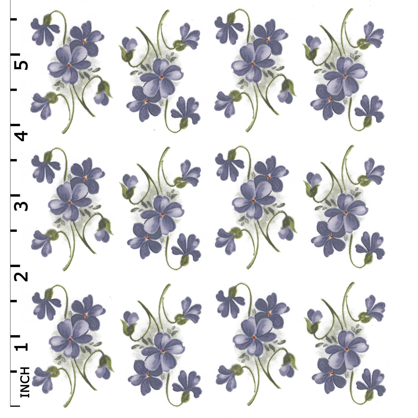 Purple Violet Flower Style 4 Overglaze Waterslide Ceramic Decals