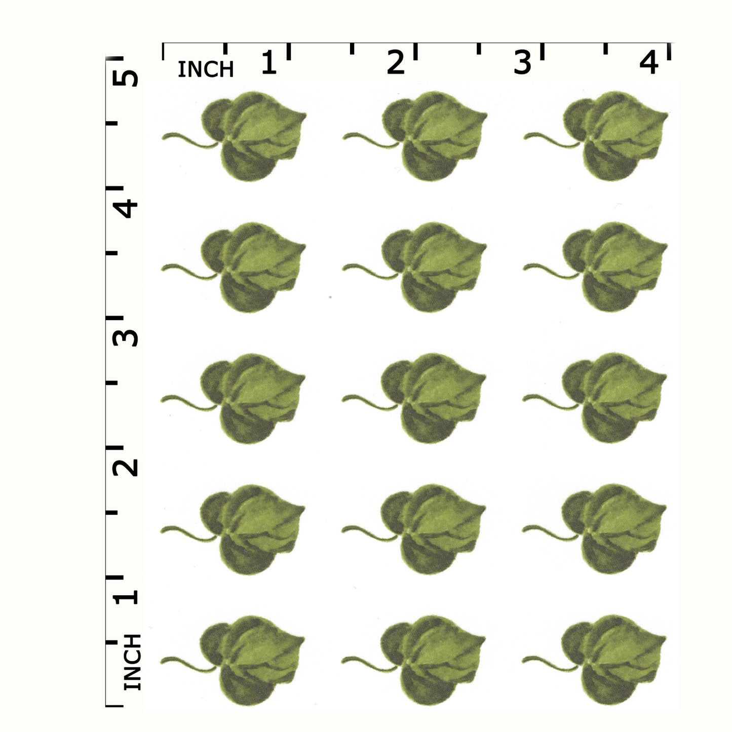 Green Leaf Leaves 1.25 Inch 30 pcs Overglaze Waterslide Ceramic Decals