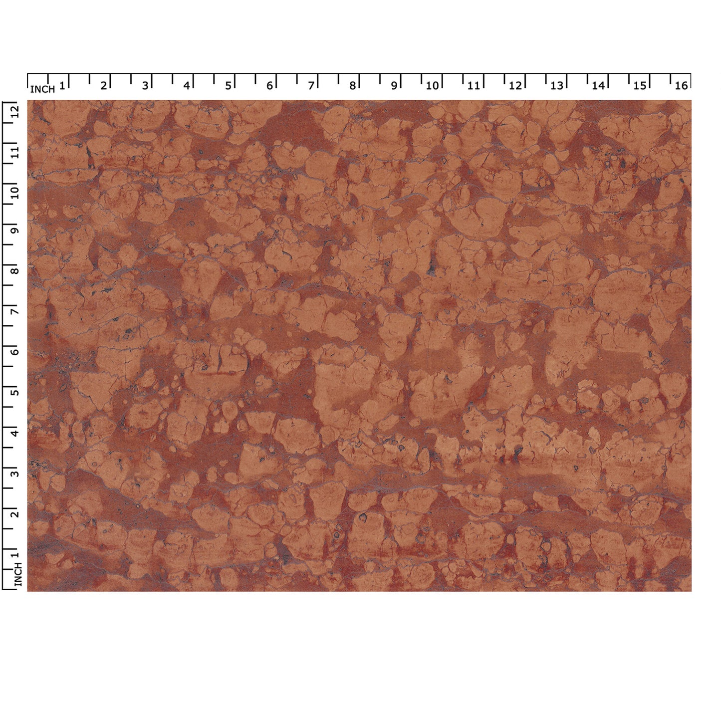 Allover Chintz Sunset Red Marble 16 x 12 Inch Overglaze Ceramic Decal Sheet