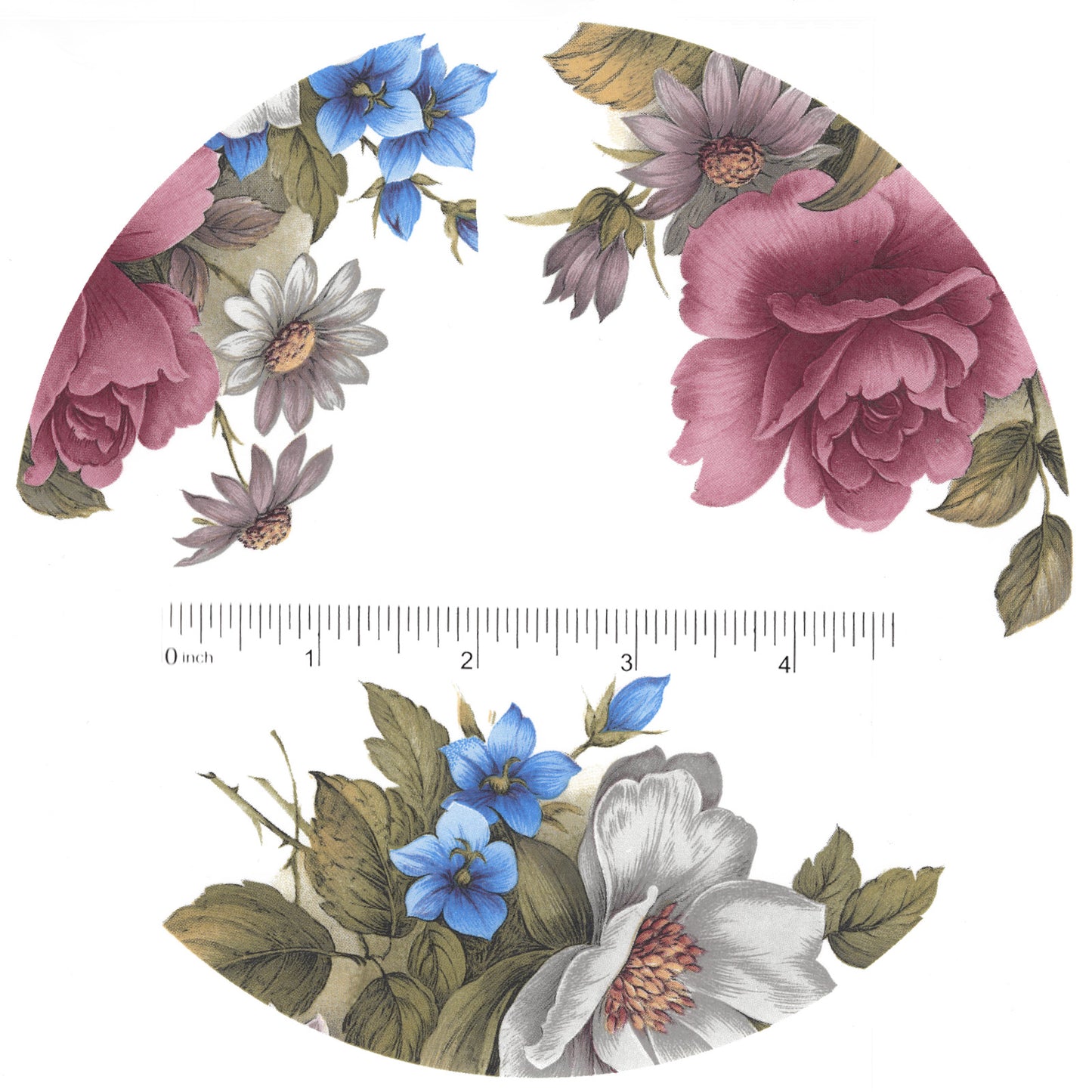 Summer Flower Saucer Wrap B 3 pcs 5 Inch Overglaze Waterslide Ceramic Decals