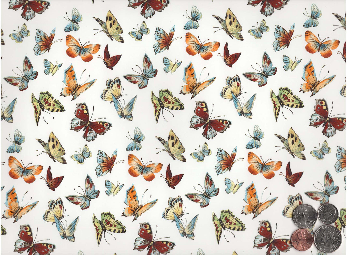 Allover Butterfly Chintz 1 pc 9 x 13.5 Inch Overglaze Ceramic Decal Sheet