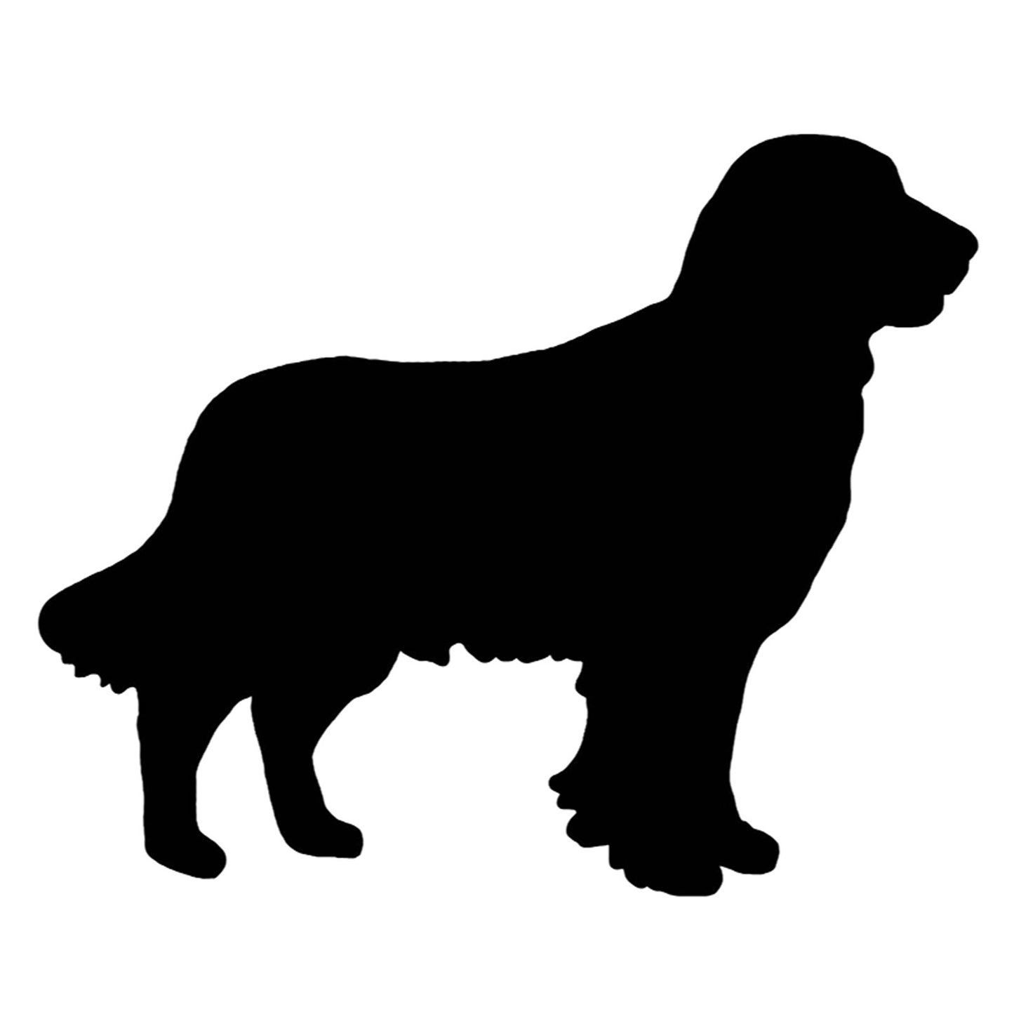 Golden Retriever Dog 2 Inch 3 pcs Black Fused Glass Decals