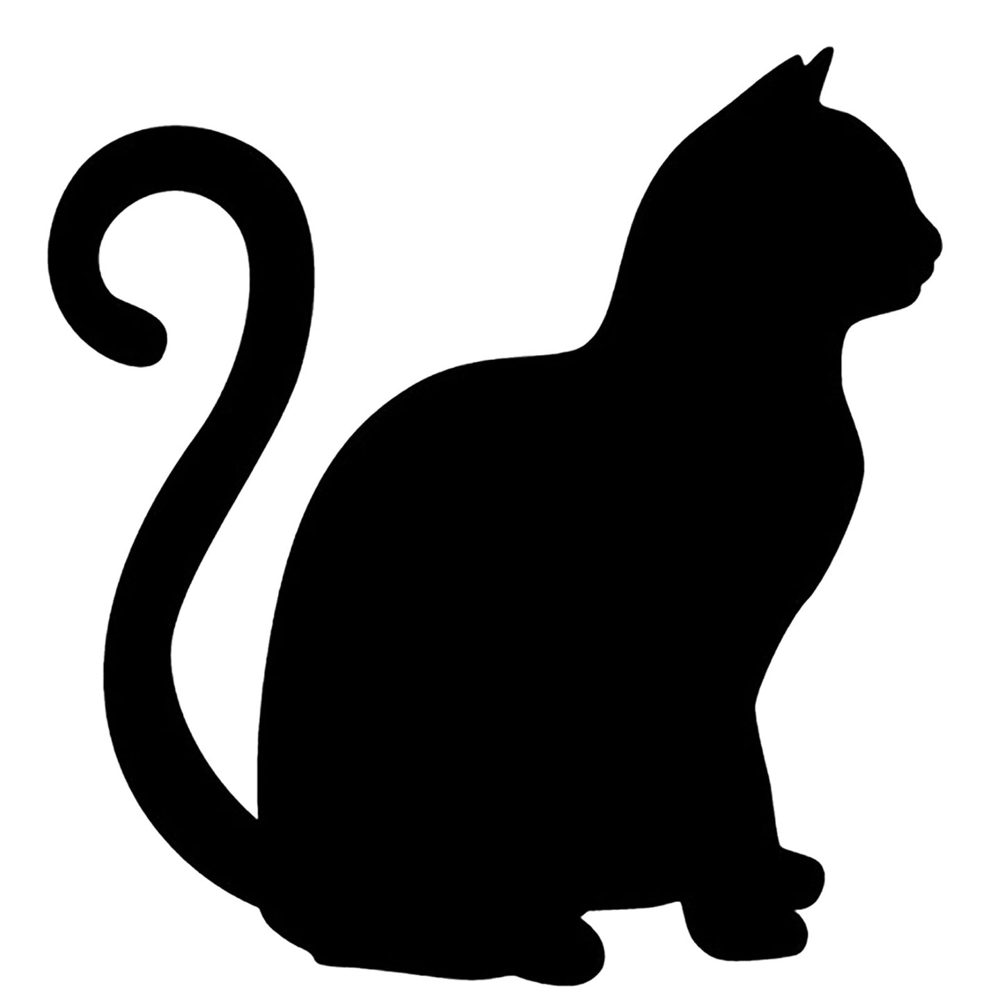 Cat 8 pcs 2 Inch Select-A-Breed Black Fused Glass Decals