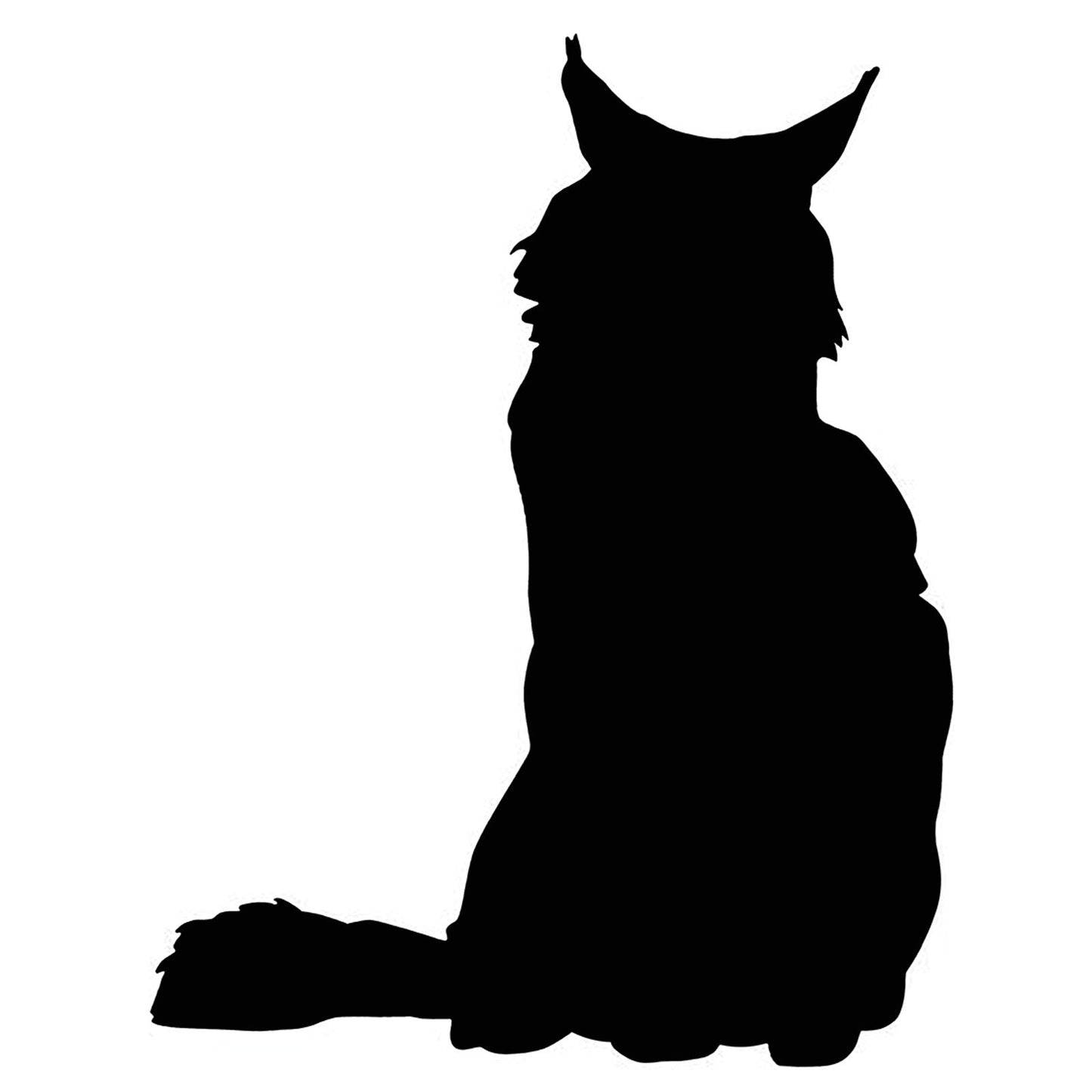 Cat 8 pcs 2 Inch Select-A-Breed Black Fused Glass Decals