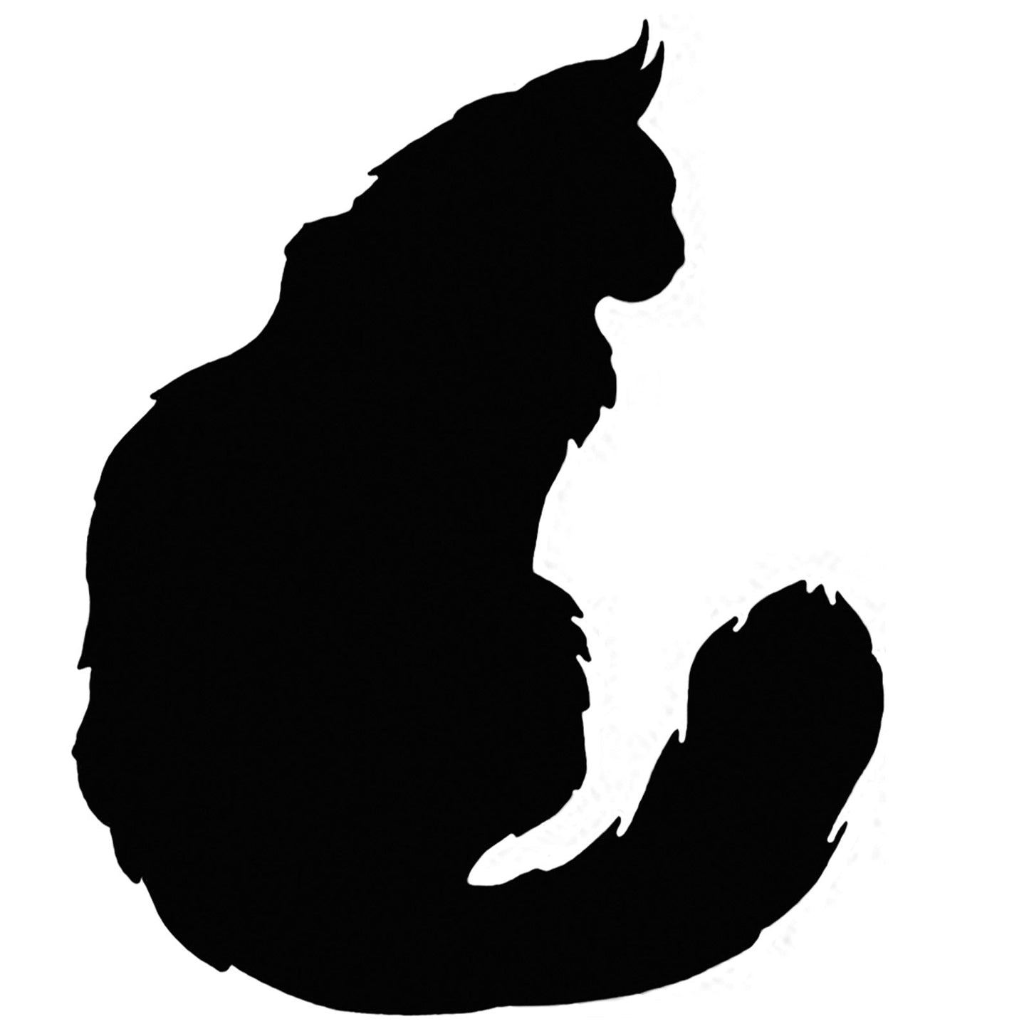 Cat 8 pcs 2 Inch Select-A-Breed Black Fused Glass Decals