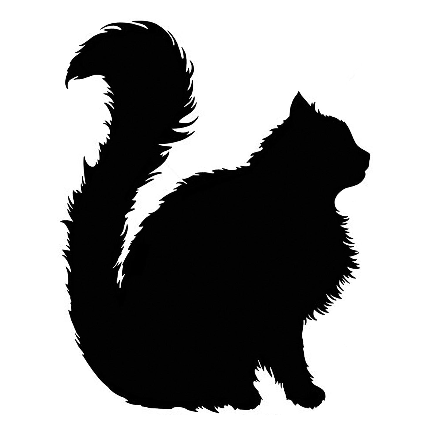 Cat 8 pcs 2 Inch Select-A-Breed Black Fused Glass Decals