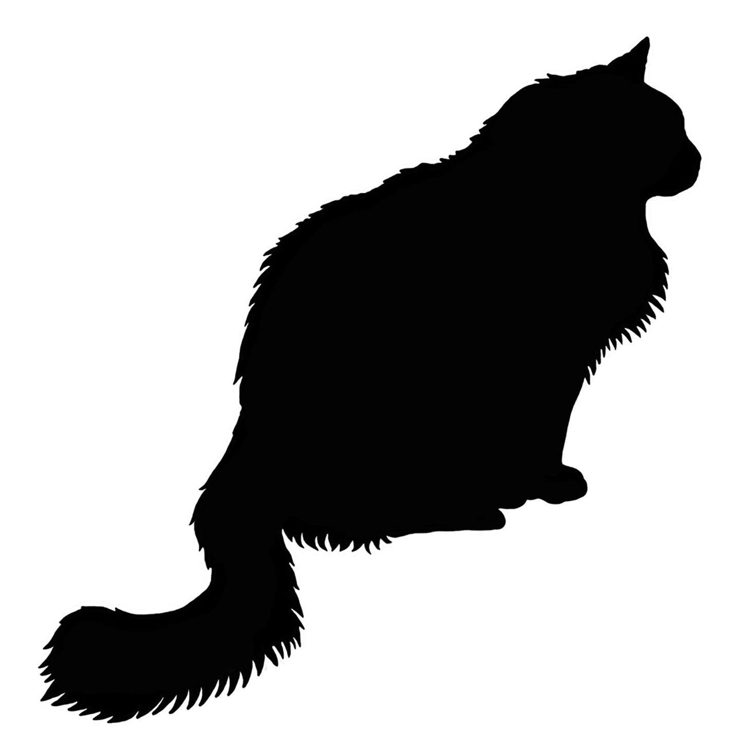 Cat 8 pcs 2 Inch Select-A-Breed Black Fused Glass Decals