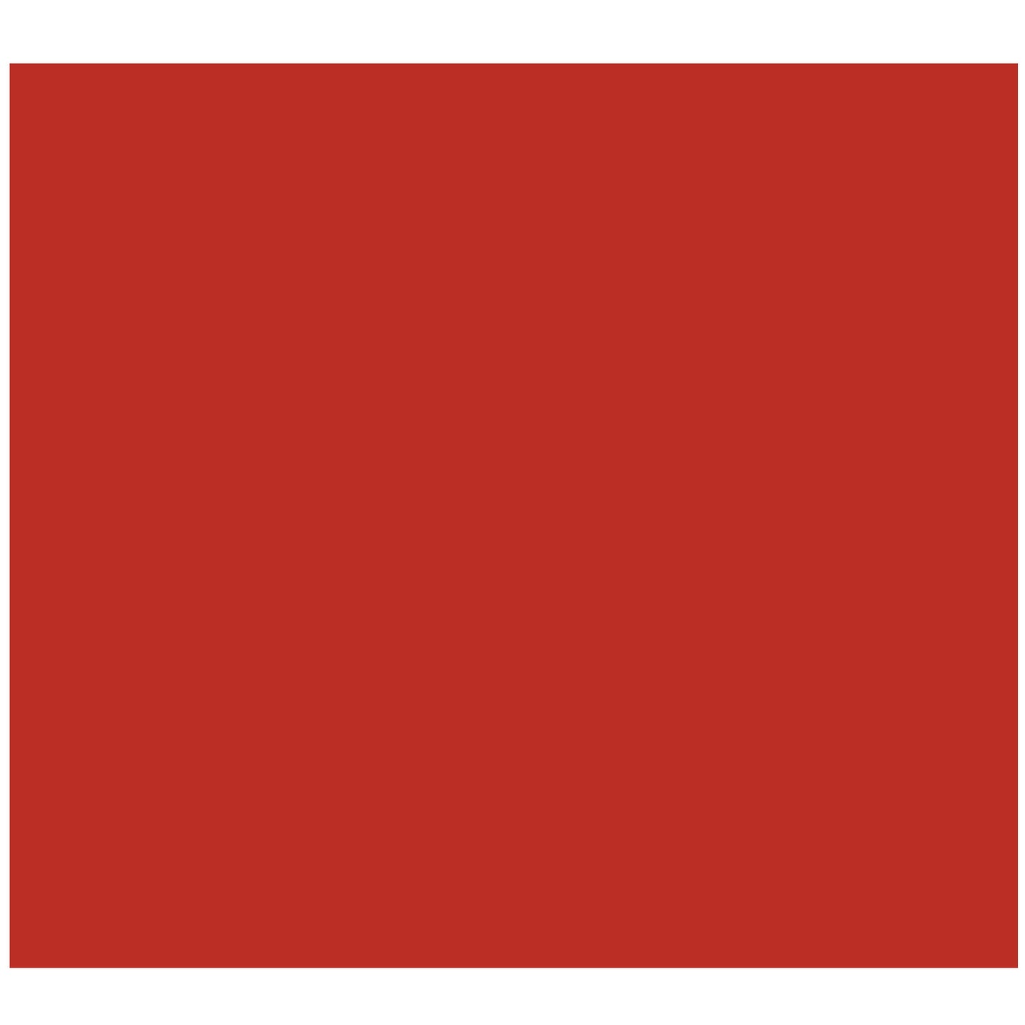 Solid Color 1 pc 5.25 x 4.75 Inch Red Fused Glass Decal Paper