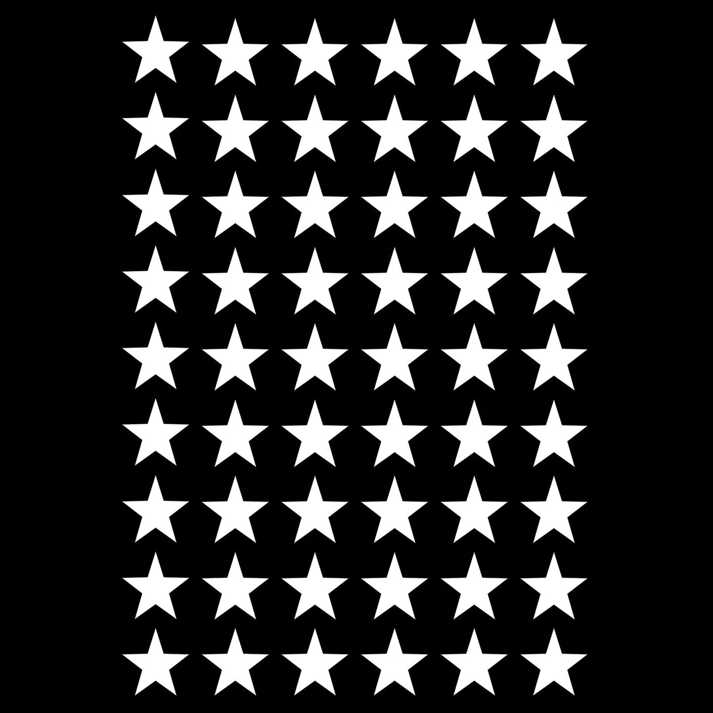 Canton Stars Half Inch White Fused Glass