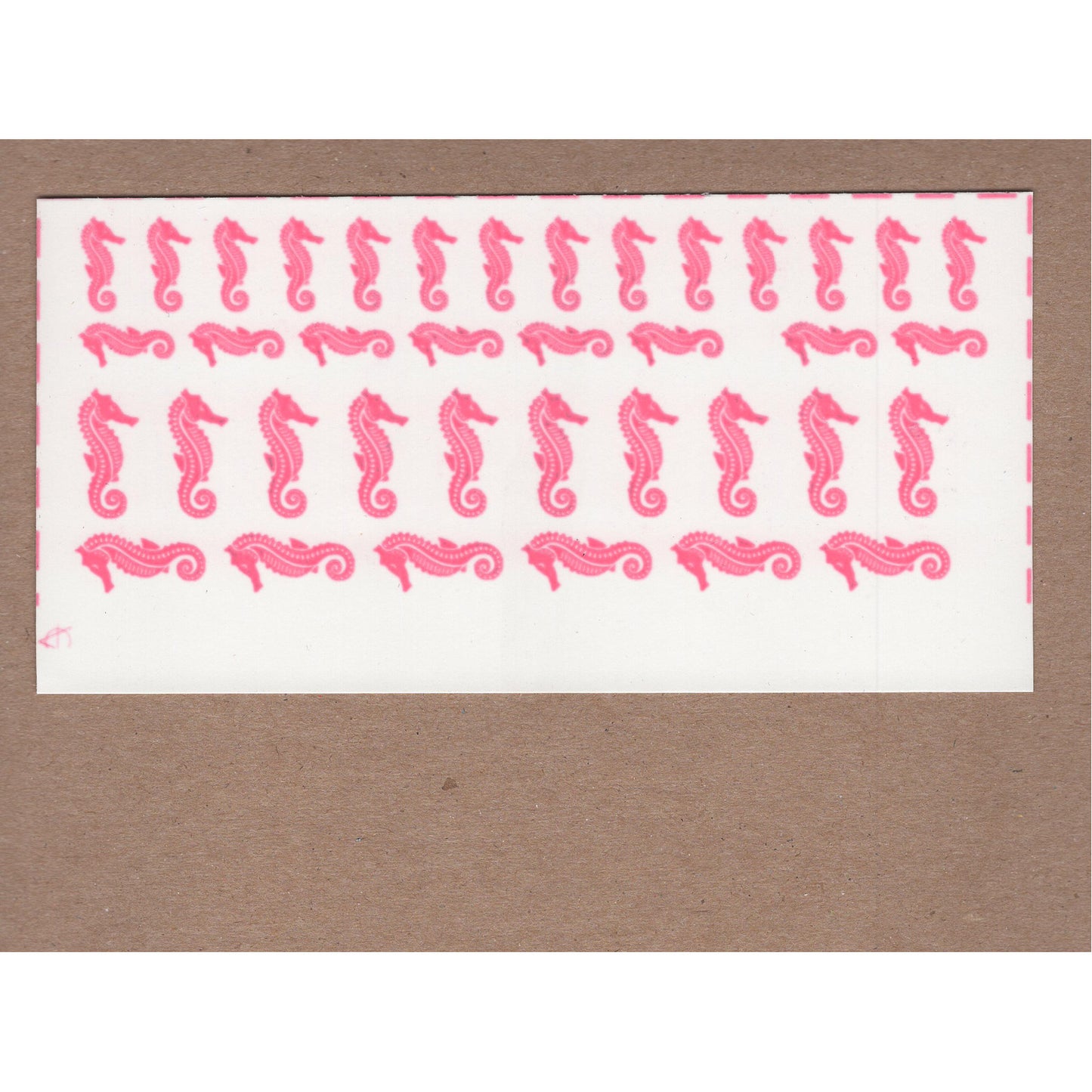 Seahorses White Fused Glass Decals