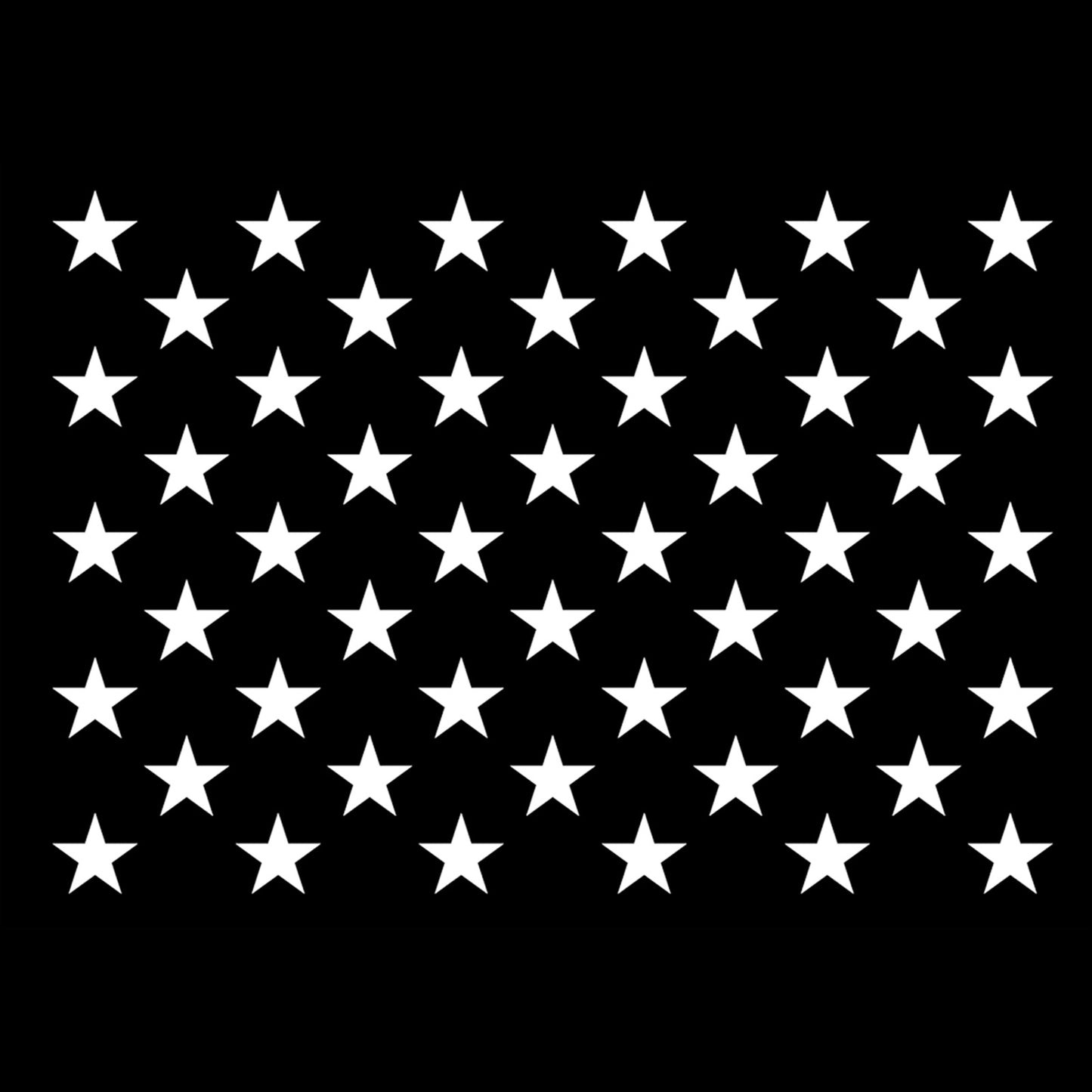 USA Flag Star Union 1pc 4 x 6 Inch White Fused Glass Decals