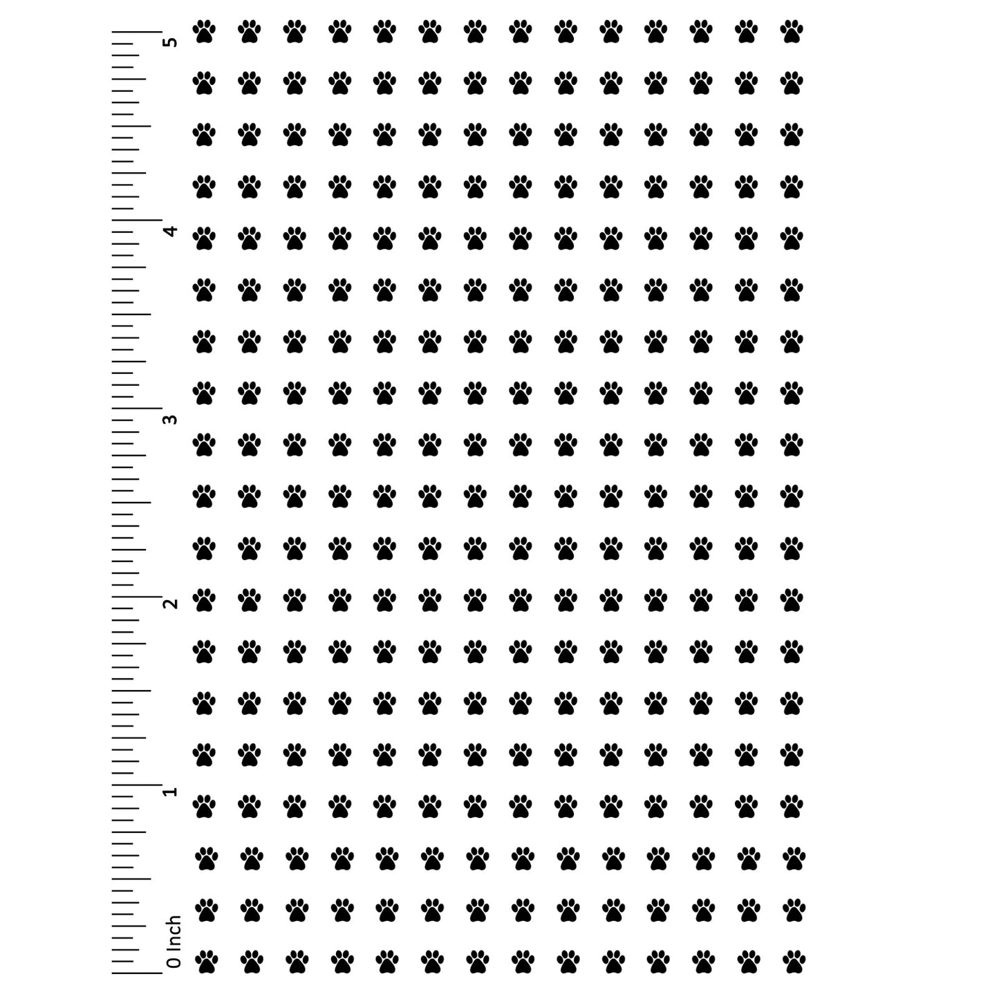 Tiny Paw Prints 266 pcs 1/8 Inch Black Fused Glass