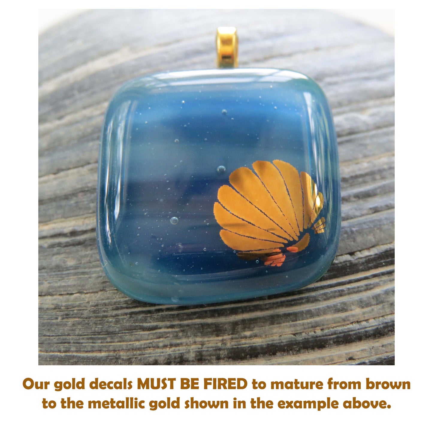 Tree of Life 62 pcs Small Gold Fused Glass Decals