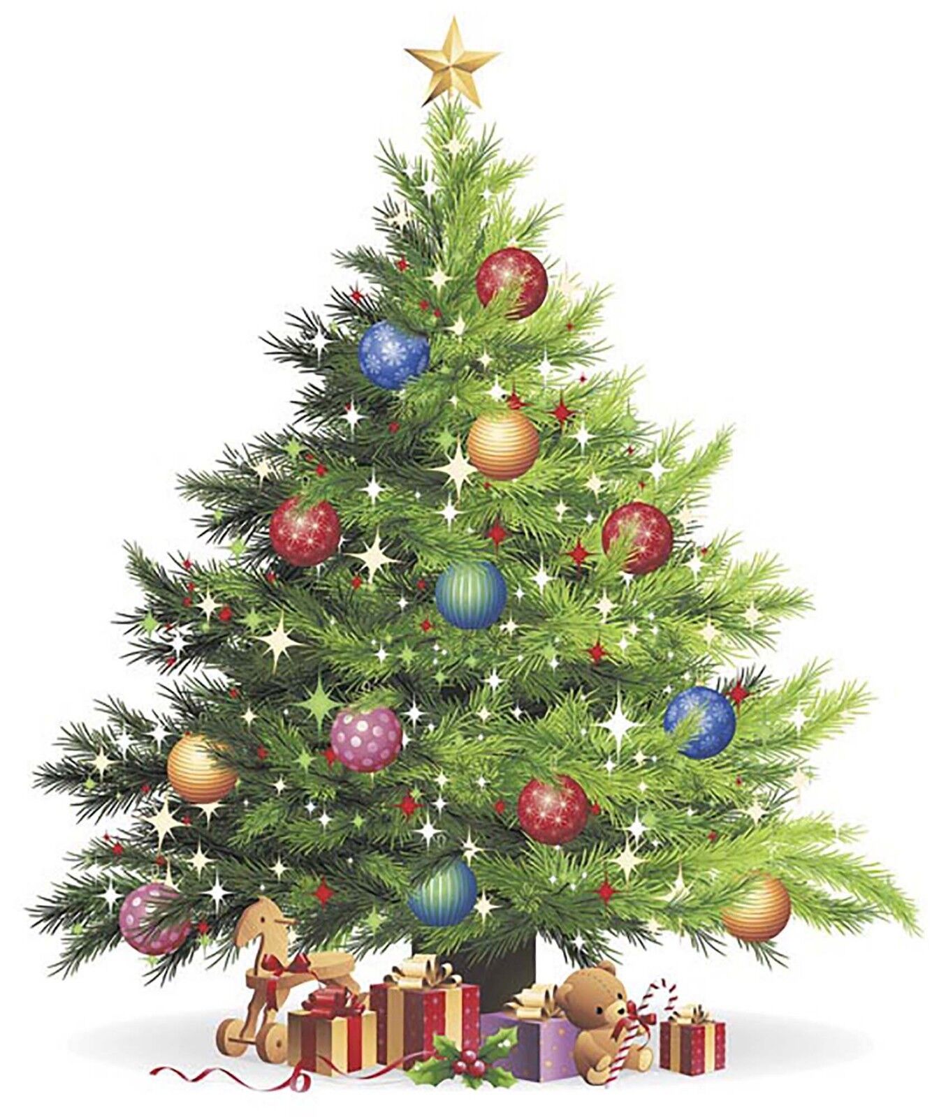 Christmas Tree Overglaze Waterslide Ceramic Decals