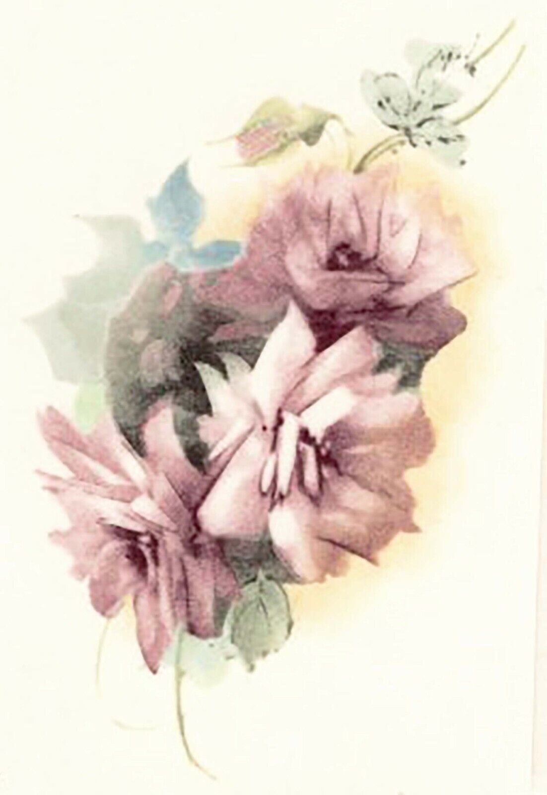 Pink Rose Flower Overglaze Waterslide Ceramic Decals