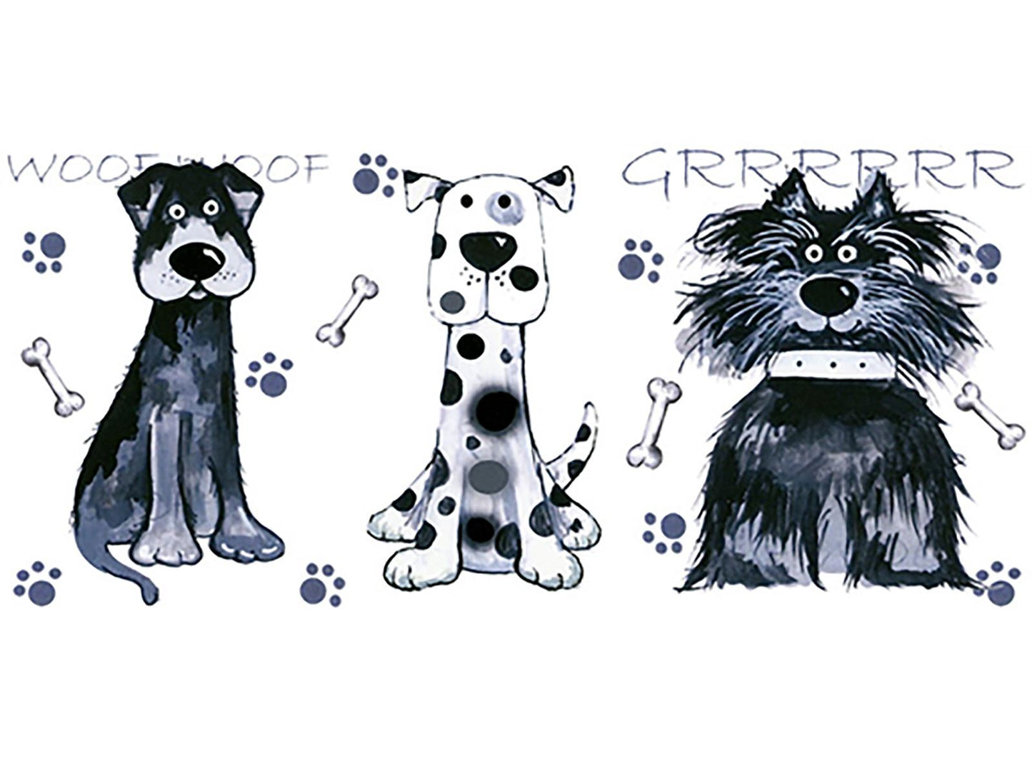 Dumpster Dog Wrap Wraparound 7.75 X 3.5" Overglaze Waterslide Ceramic Decal