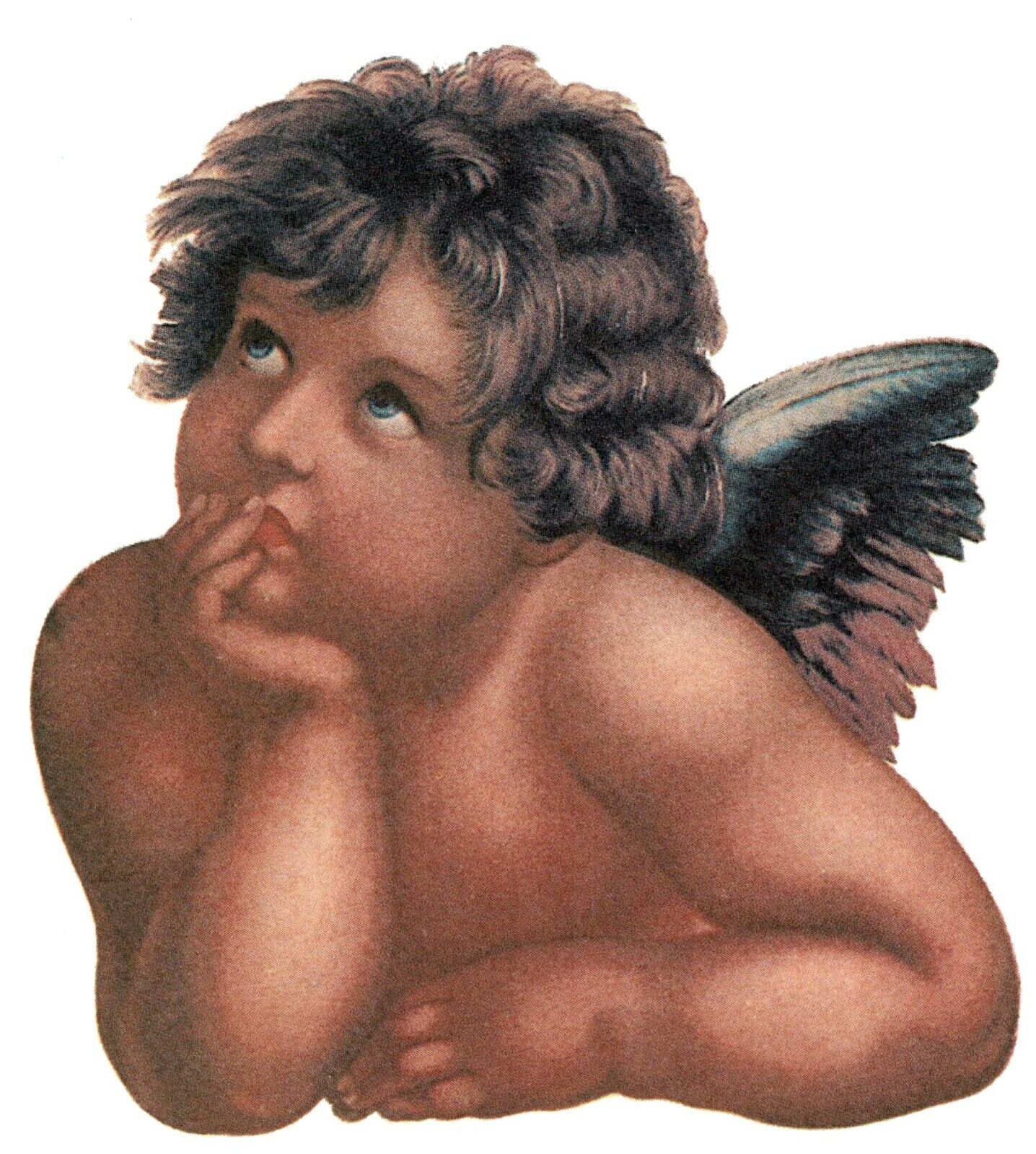 Thinking Cherub Angel Overglaze Waterslide Ceramic Decals