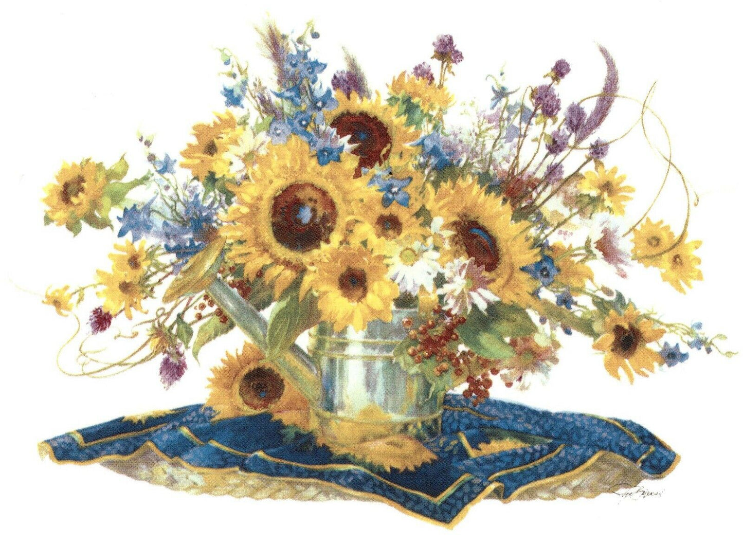 Sunflower Bouquet Overglaze Waterslide Ceramic Decals