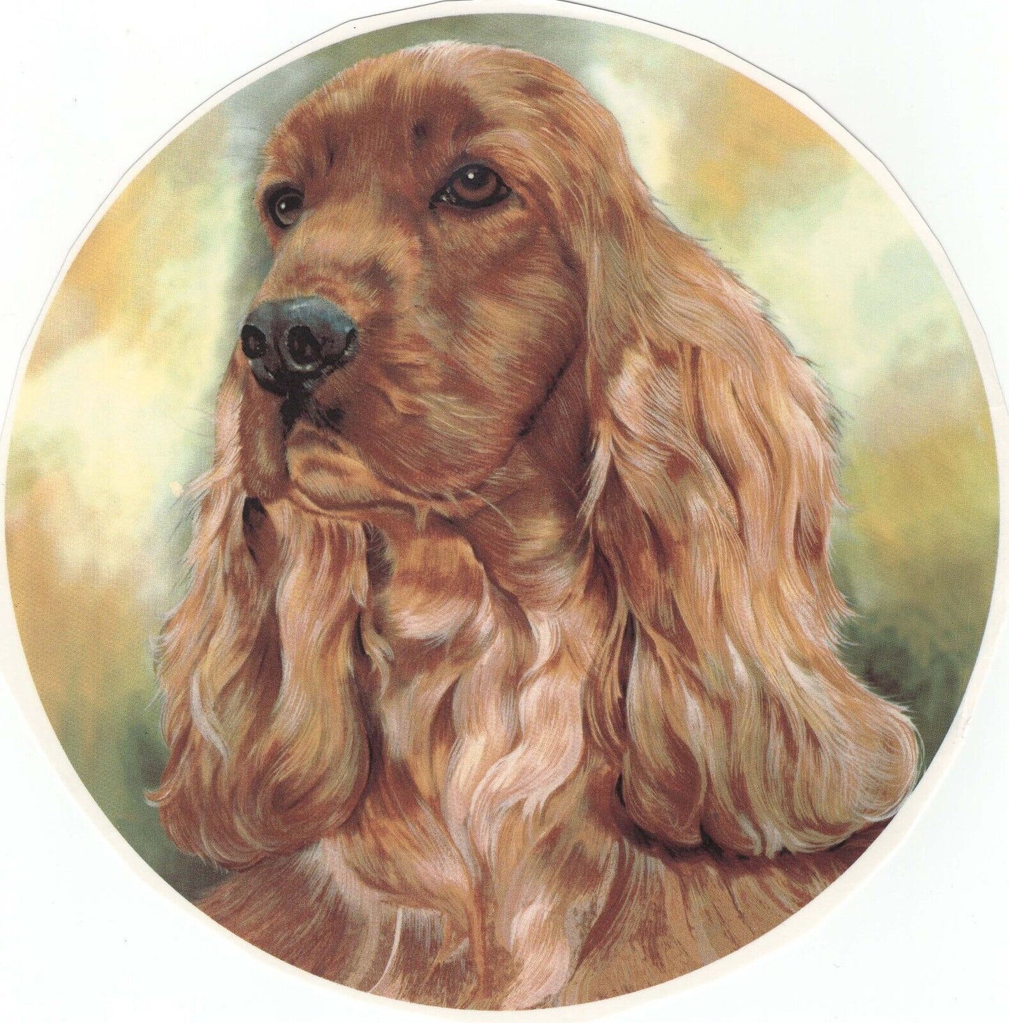 Cocker Spaniel Dog 1 pc 7-1/2" Waterslide Ceramic Decal