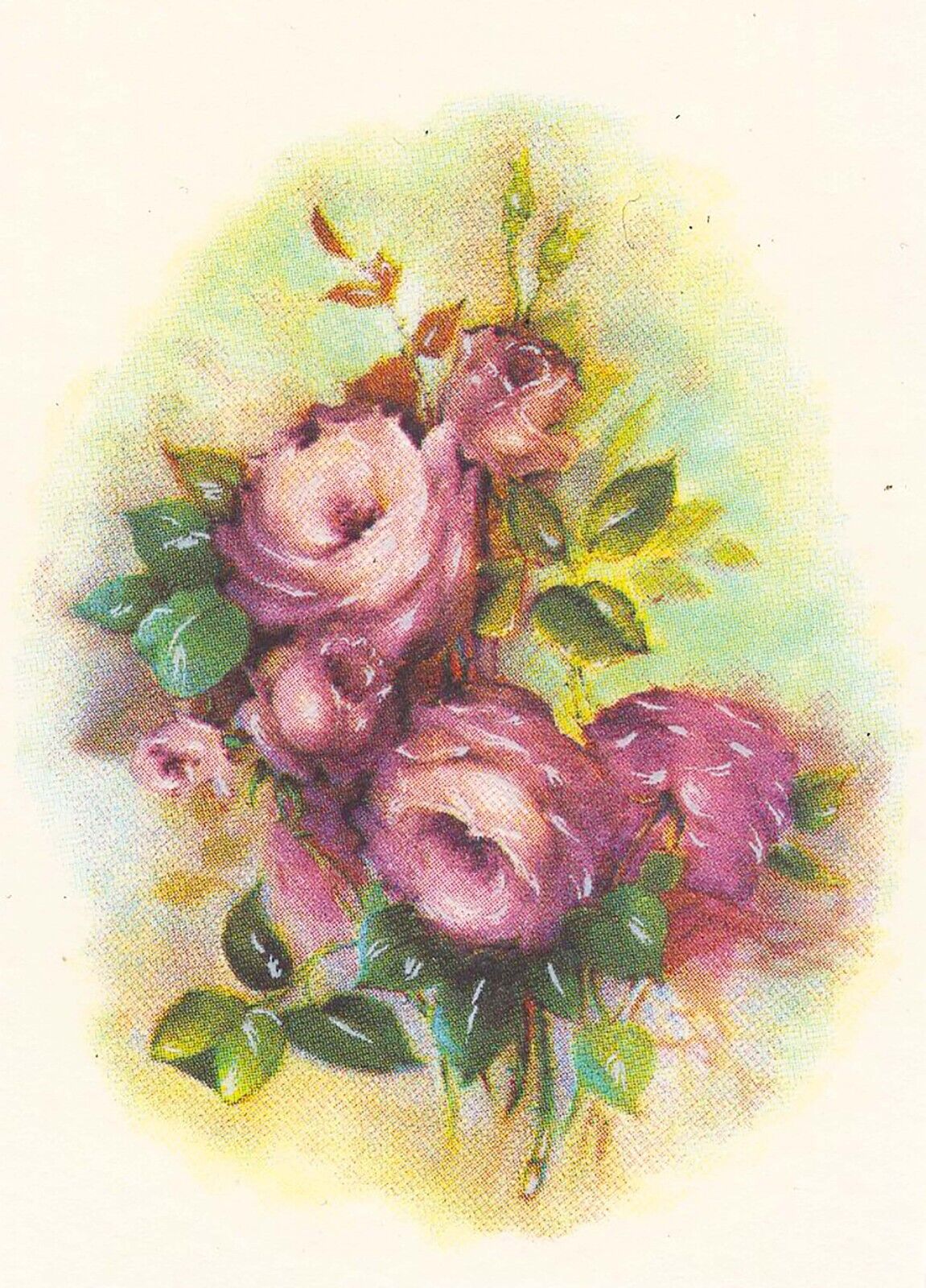 Wild Pink Rose Flower Bouquet 4 pcs 3 X 2.5" Overglaze Waterslide Ceramic Decals