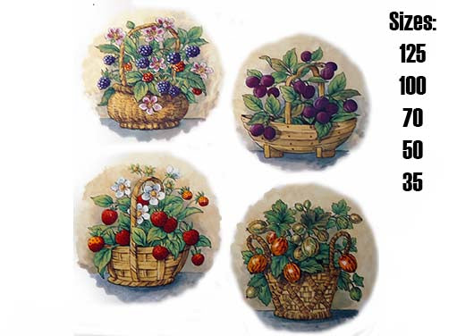 Wild Fruit Baskets Ceramic Decals 10700