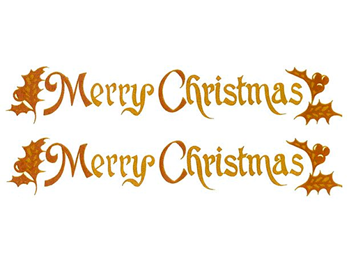 Christmas Gold Merry Christmas Ceramic Decals 134