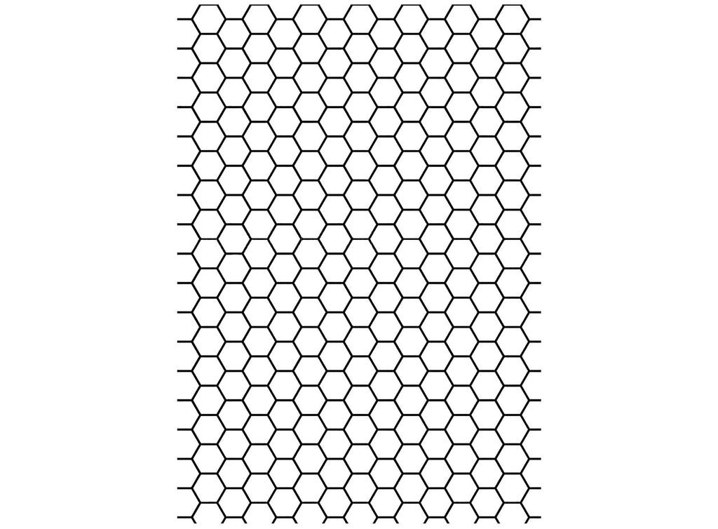 Honeycomb 1/4" cells 1 pc 5" X 3.5" Black Fused Glass Decal