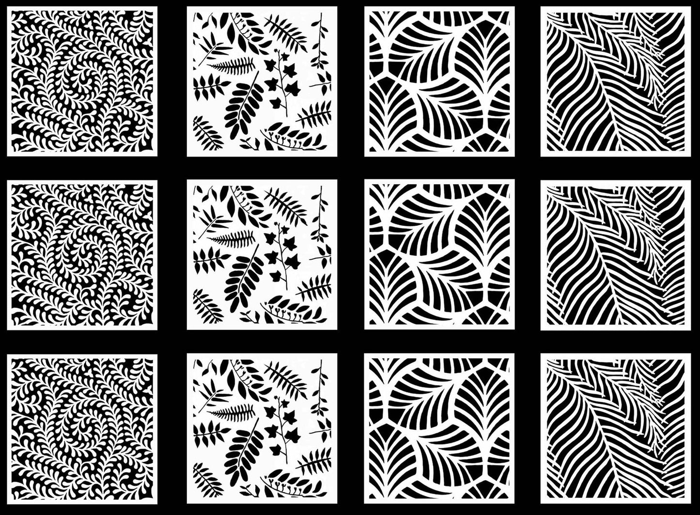 Leaf Overlay 12 pcs 1.5 Inch White Fused Glass Decals