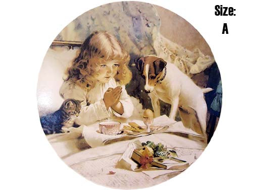 Girl and Dog Ceramic Decals 1988