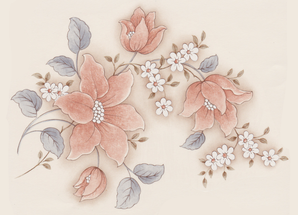 Flowers Clematis Pink Ceramic Decals 7474