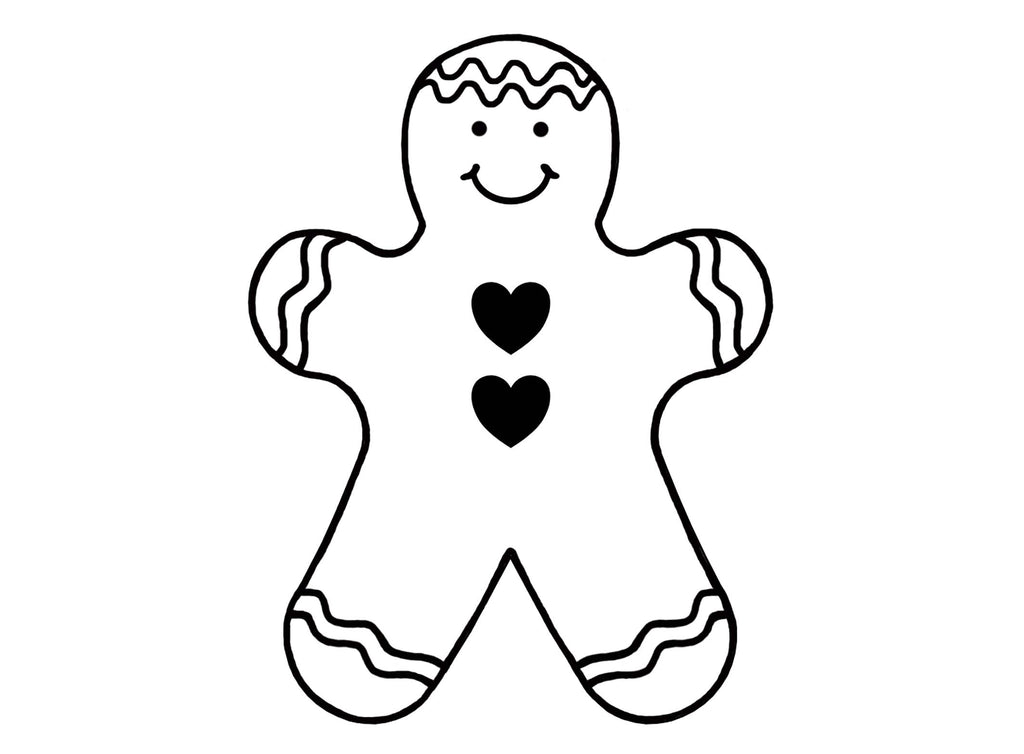 Gingerbread Boy 10 pcs 1.5" Black Fused Glass Decals