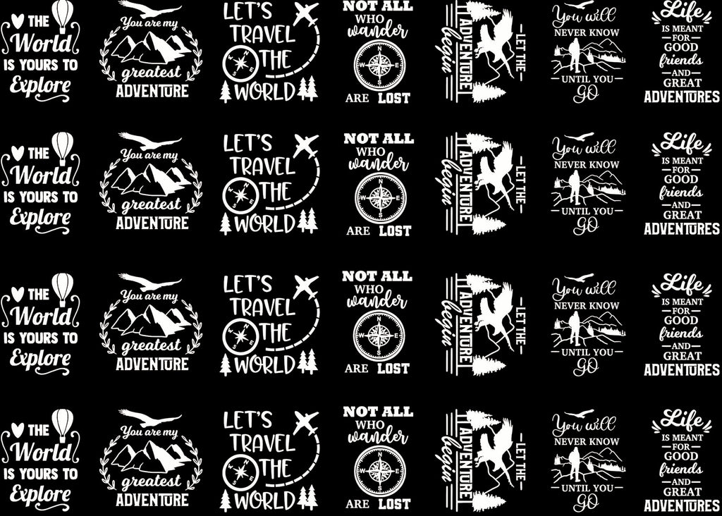 Travel Graphics 28 pcs 1" White Fused Glass Decals