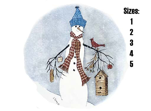 Christmas Snowman Birdhouse Ceramic Decals 304