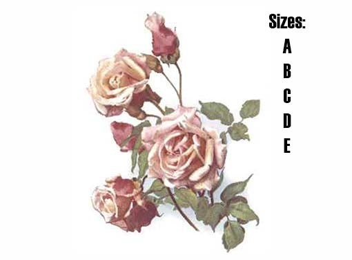 Flowers Pink Rose Anna Olivier Ceramic Decals 3097