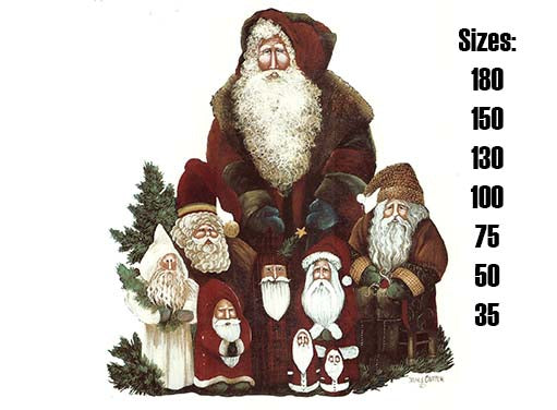 Christmas Santa Folk Art Ceramic Decals 411