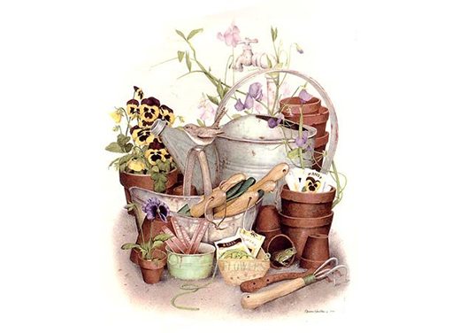 Spring Gardening Overglaze Ceramic Decals