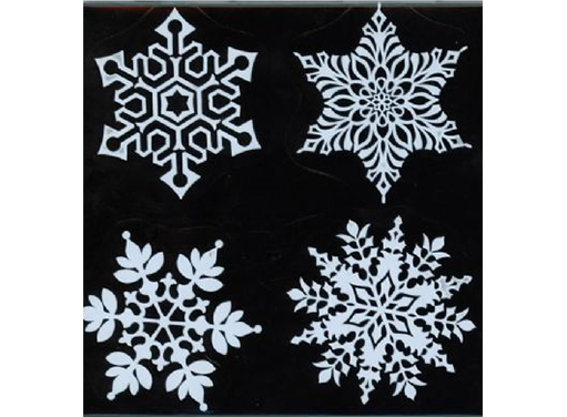 Snowflakes White Ceramic Decals 517 W