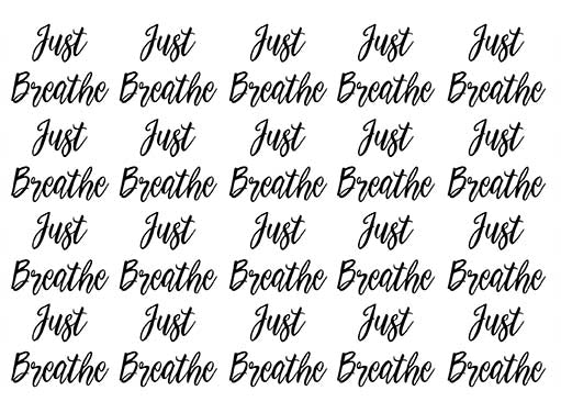 Just Breathe 20 pcs 1 Inch Black Fused Glass Decals
